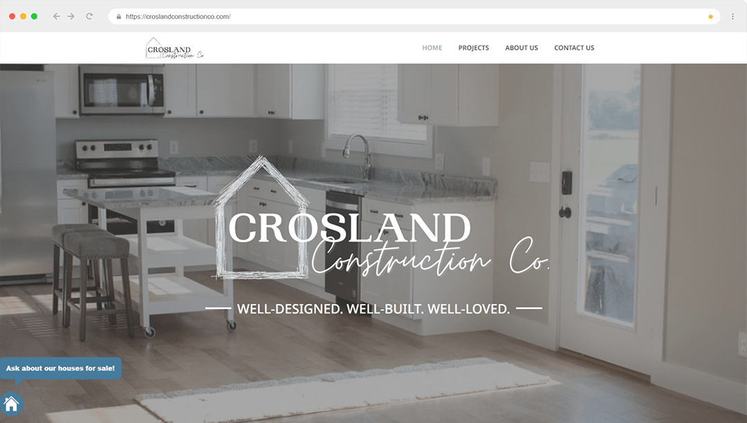Crosland Construction on browser